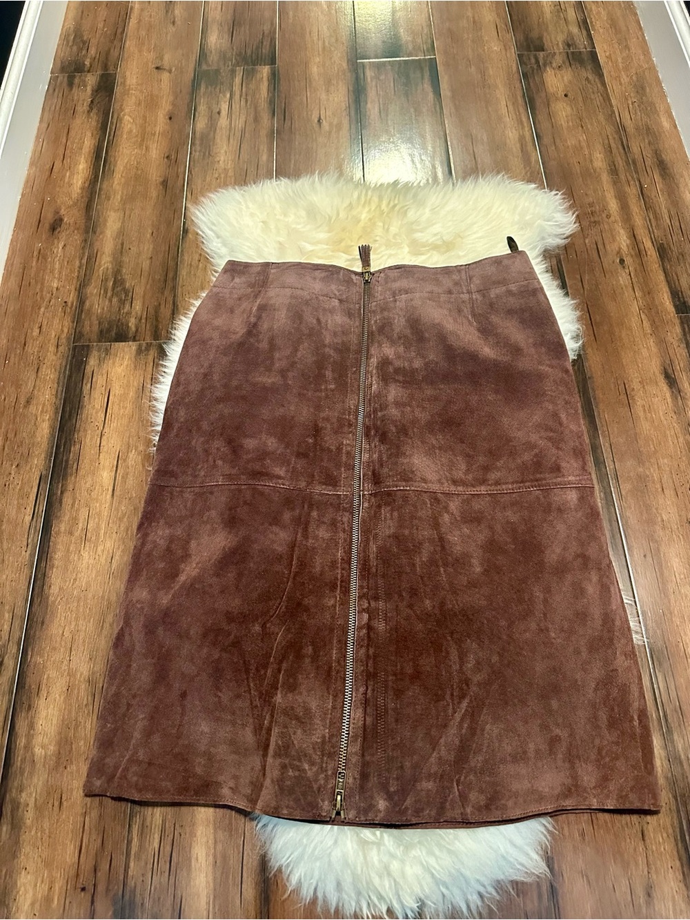 NWOT genuine suede skirt
